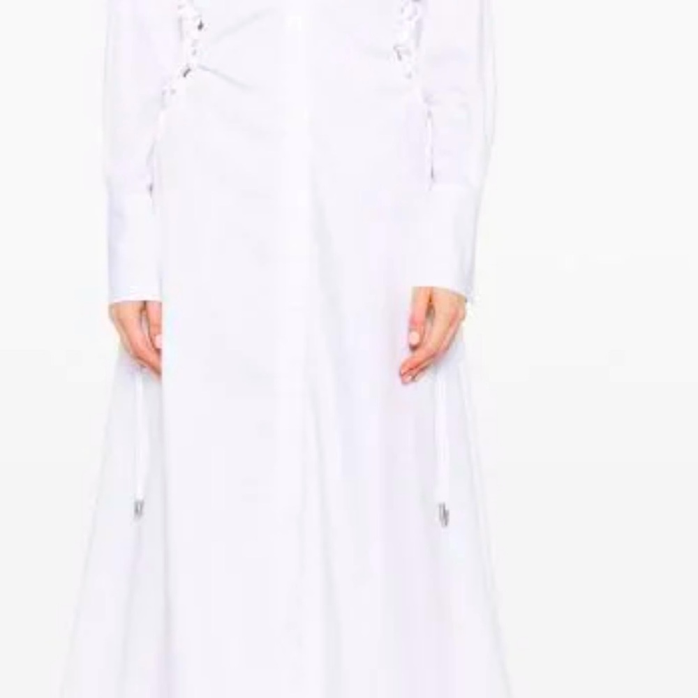 Simkhai
Oriana lace-up cotton shirtdress